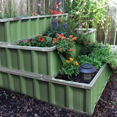 flower steel box|elevated metal planter box.